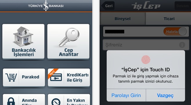 Parmak Ä°zi GiriÅ ÃzelliÄiyle Yeni Ä°ÅCep iOS 8'de