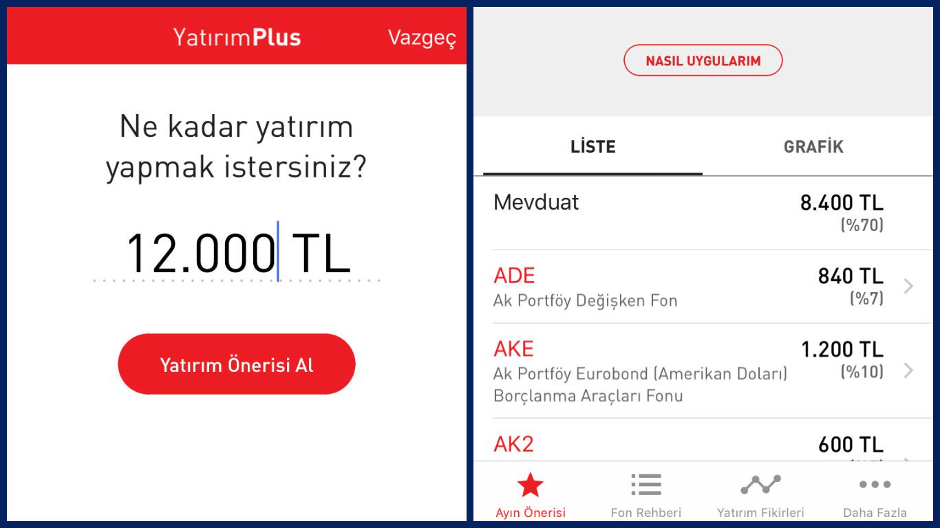 Ak Portföy Yatırım Plus Mobil Uygulaması.